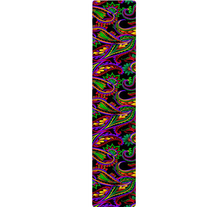 Dark Bohemian Paisley Pattern Print Table Runner