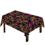 Dark Bohemian Paisley Pattern Print Tablecloth