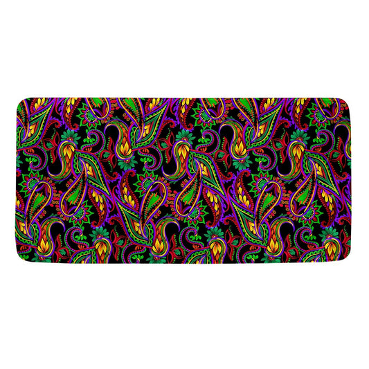 Dark Bohemian Paisley Pattern Print Towel