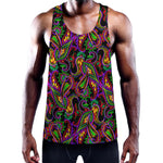Dark Bohemian Paisley Pattern Print Training Tank Top