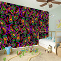 Dark Bohemian Paisley Pattern Print Wall Sticker