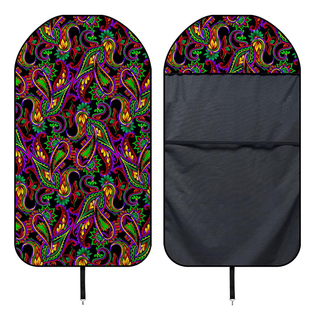 Dark Bohemian Paisley Pattern Print Waterproof Car Seat Cover