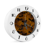 Dark Brown Camouflage Print Alarm Clock