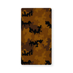 Dark Brown Camouflage Print Baby Crib Sheet