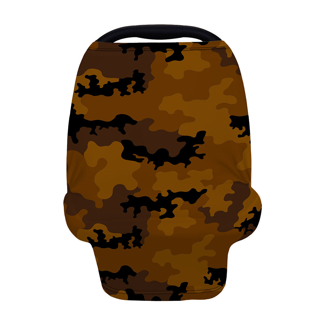 Dark Brown Camouflage Print Baby Seat Cover