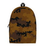 Dark Brown Camouflage Print Backpack