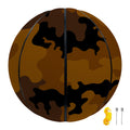 Dark Brown Camouflage Print Basketball