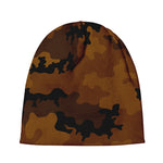 Dark Brown Camouflage Print Beanie
