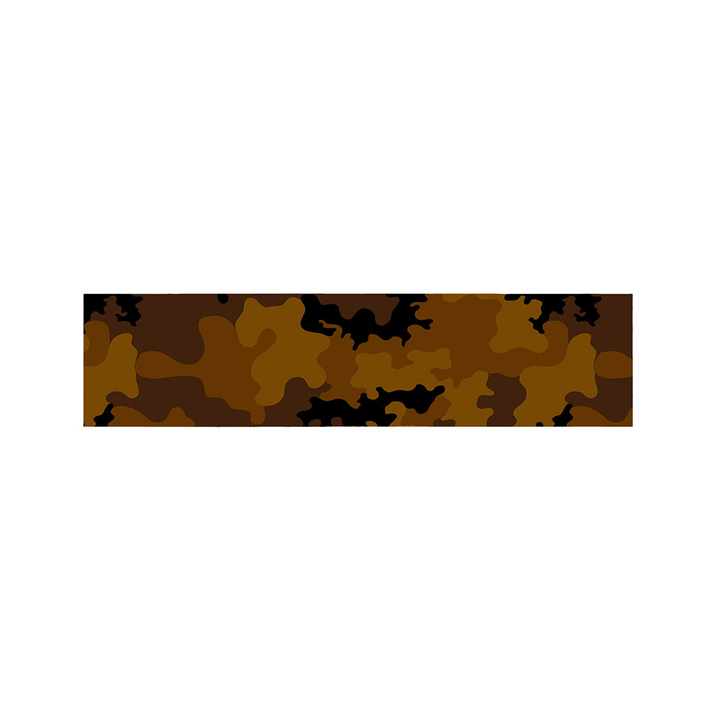Dark Brown Camouflage Print Bed Runner