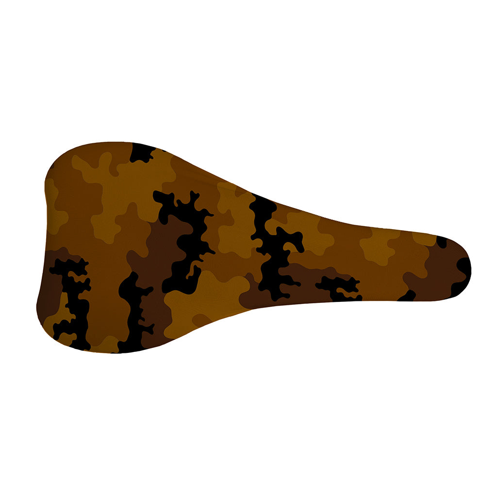 Dark Brown Camouflage Print Bicycle Seat Cover