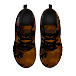 Dark Brown Camouflage Print Black Running Shoes