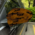 Dark Brown Camouflage Print Car Side Mirror Covers