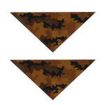 Dark Brown Camouflage Print Dog Bandana