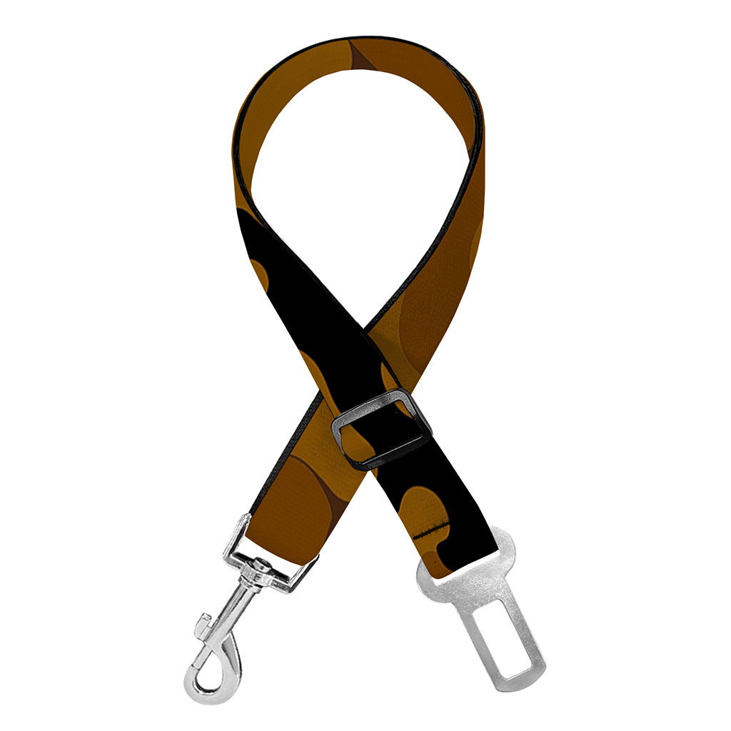 Dark Brown Camouflage Print Dog Seat Belt