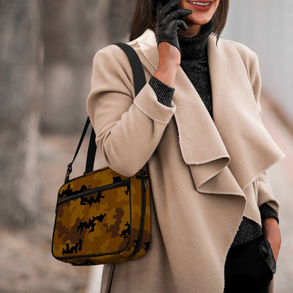 Dark Brown Camouflage Print Double Strap Bible Bag