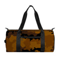 Dark Brown Camouflage Print Gym Bag