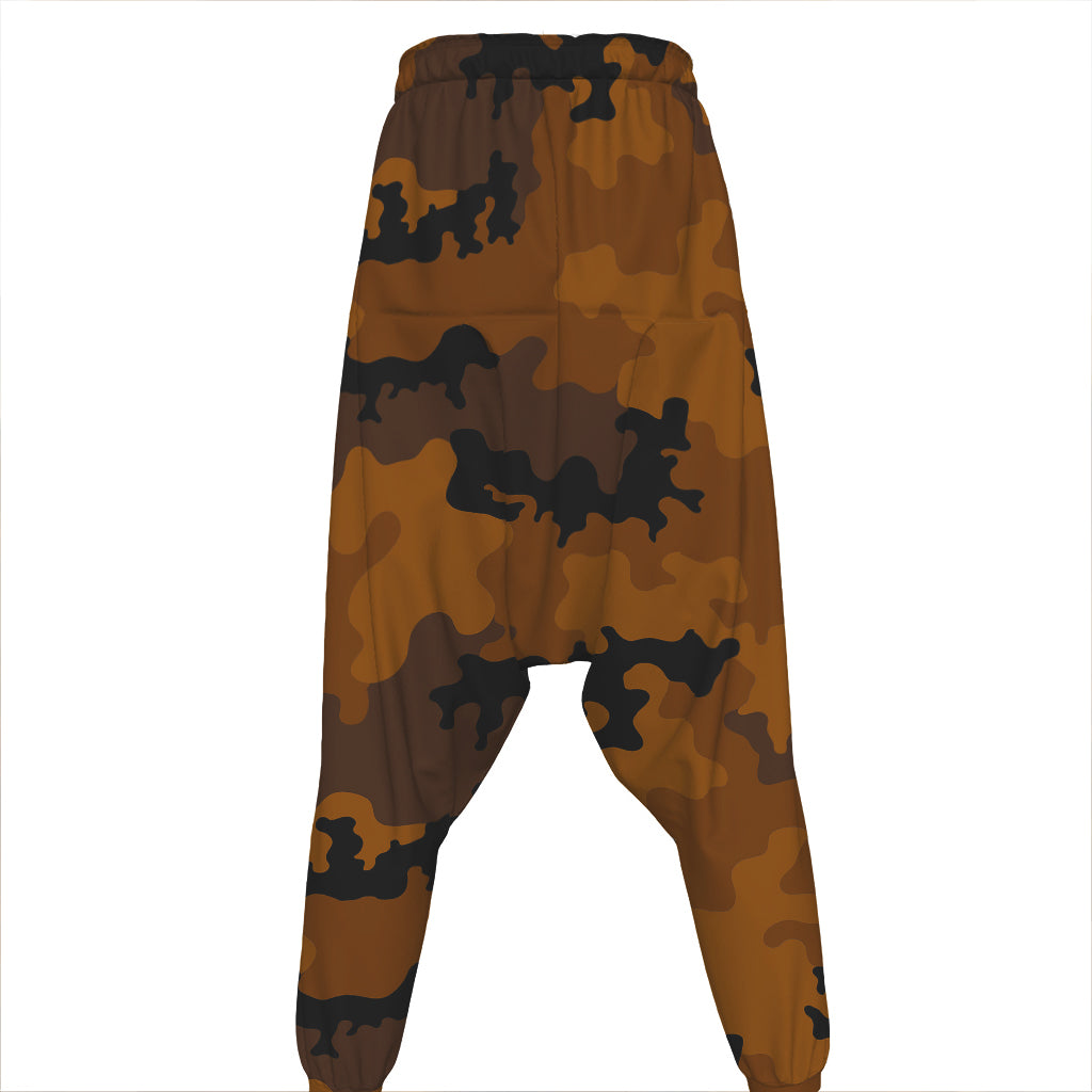 Dark Brown Camouflage Print Hammer Pants