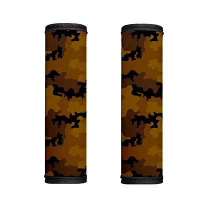 Dark Brown Camouflage Print Handle Covers