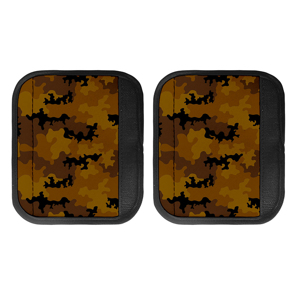 Dark Brown Camouflage Print Handle Covers
