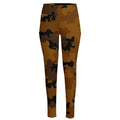 Dark Brown Camouflage Print High-Waisted Pocket Leggings