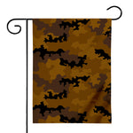 Dark Brown Camouflage Print House Flag