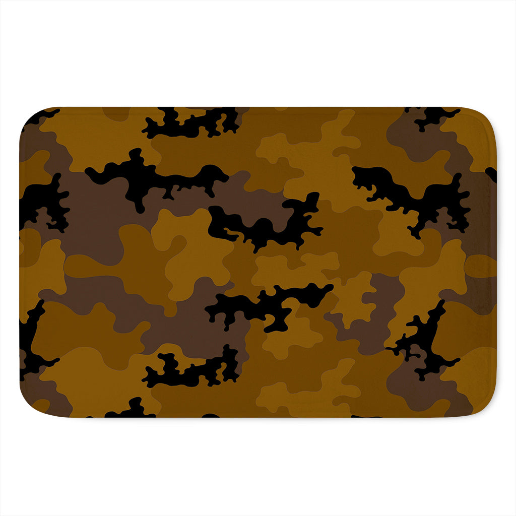 Dark Brown Camouflage Print Indoor Door Mat