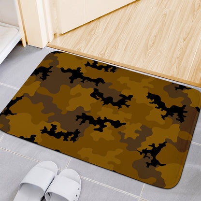 Dark Brown Camouflage Print Indoor Door Mat