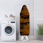 Dark Brown Camouflage Print Ironing Board Cover
