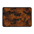Dark Brown Camouflage Print Kitchen Mat