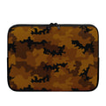 Dark Brown Camouflage Print Laptop Sleeve