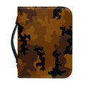 Dark Brown Camouflage Print Leather Bible Cover