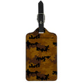Dark Brown Camouflage Print Luggage Tag