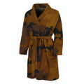 Dark Brown Camouflage Print Men's Bathrobe