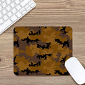 Dark Brown Camouflage Print Mouse Pad