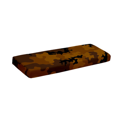 Dark Brown Camouflage Print Piano Keyboard Cover