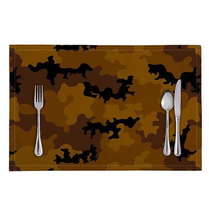 Dark Brown Camouflage Print Placemat
