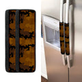 Dark Brown Camouflage Print Refrigerator Handle Covers