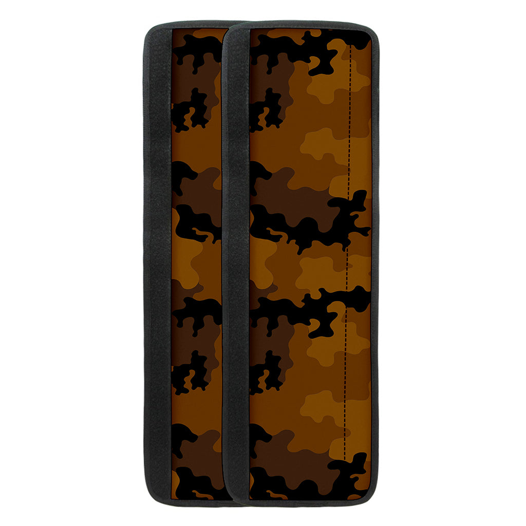 Dark Brown Camouflage Print Refrigerator Handle Covers