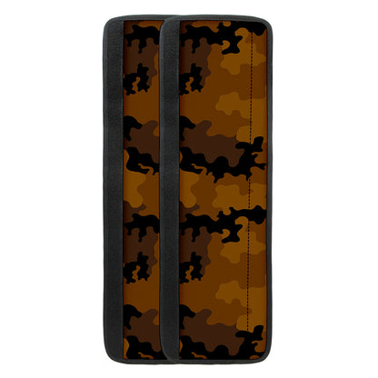 Dark Brown Camouflage Print Refrigerator Handle Covers