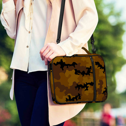 Dark Brown Camouflage Print Shoulder Strap Bible Bag