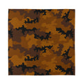 Dark Brown Camouflage Print Silk Bandana