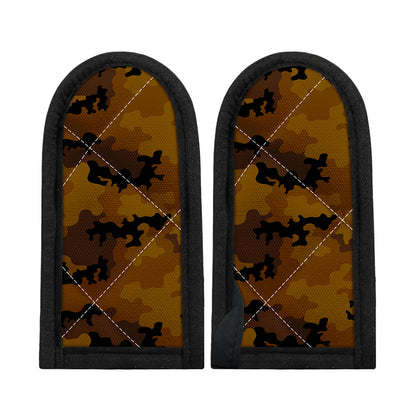 Dark Brown Camouflage Print Skillet Handle Cover