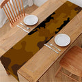 Dark Brown Camouflage Print Table Runner