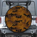 Dark Brown Camouflage Print Tire Cover
