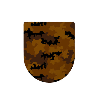 Dark Brown Camouflage Print Toilet Lid Cover