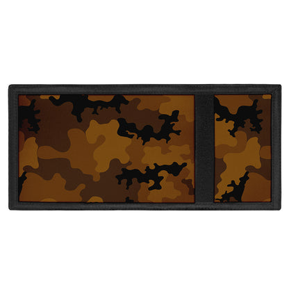 Dark Brown Camouflage Print Trifold Wallet