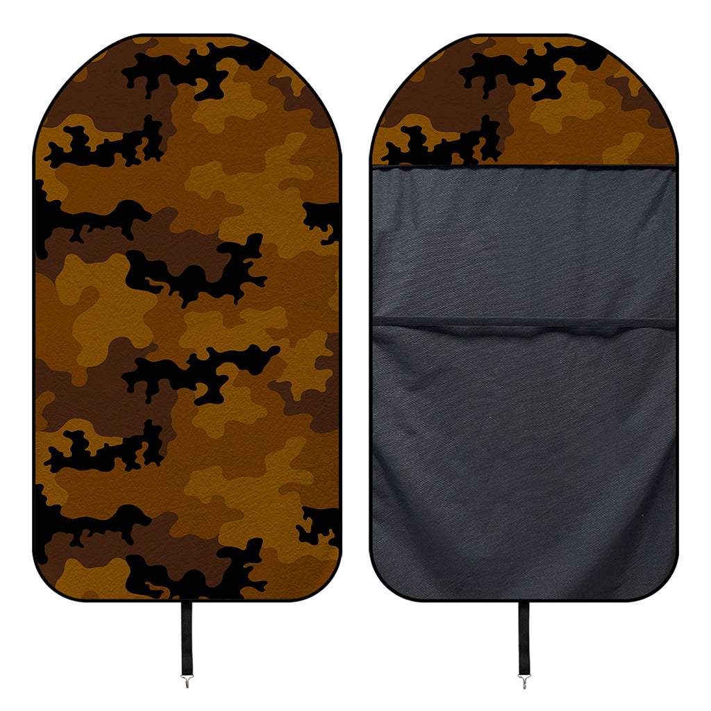 Dark Brown Camouflage Print Waterproof Car Seat Cover