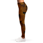 Dark Brown Camouflage Print Women's Leggings