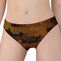 Dark Brown Camouflage Print Women's Panties
