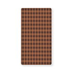 Dark Brown Check Pattern Print Baby Crib Sheet